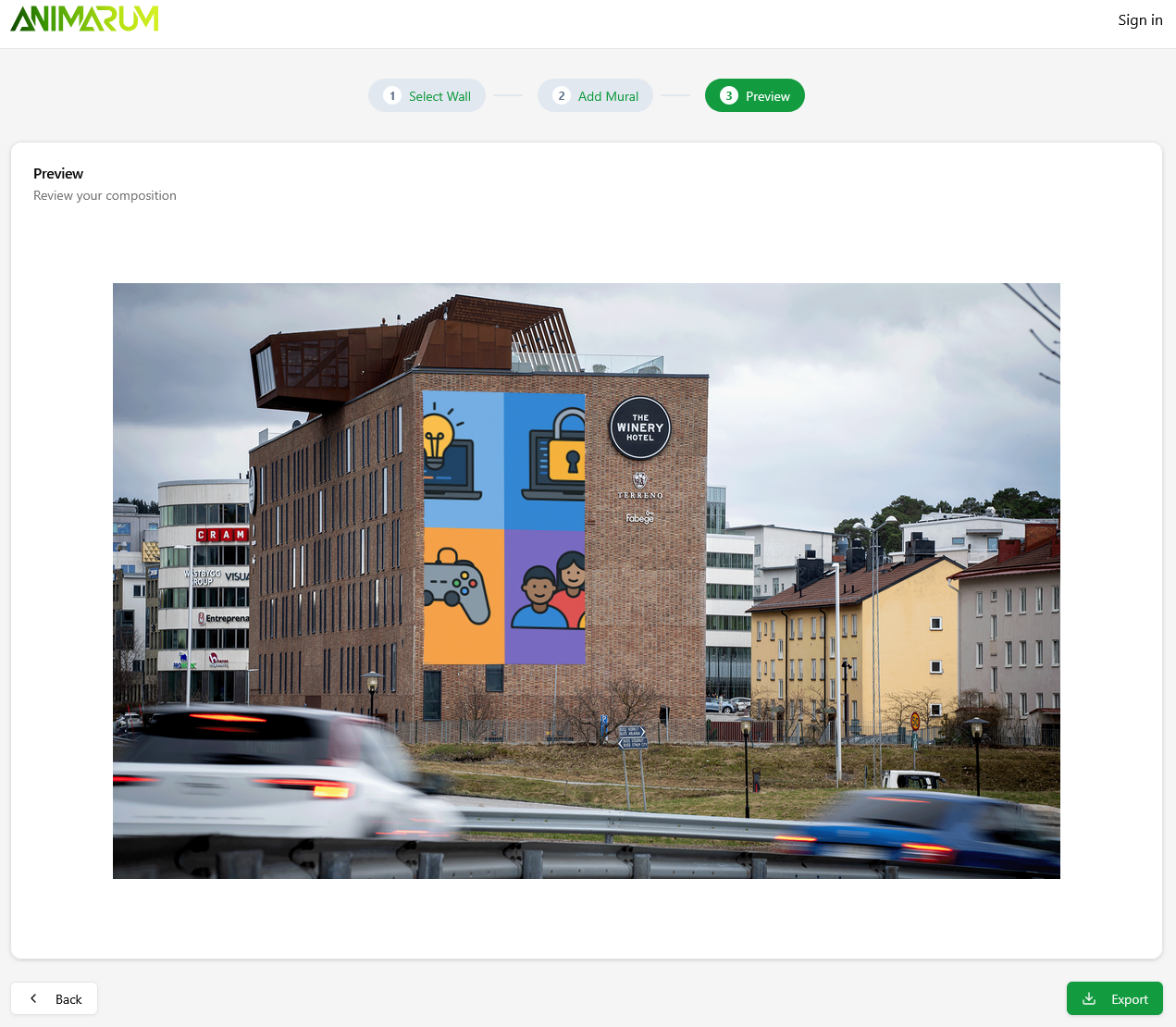 Nordic Mural Composer Interface